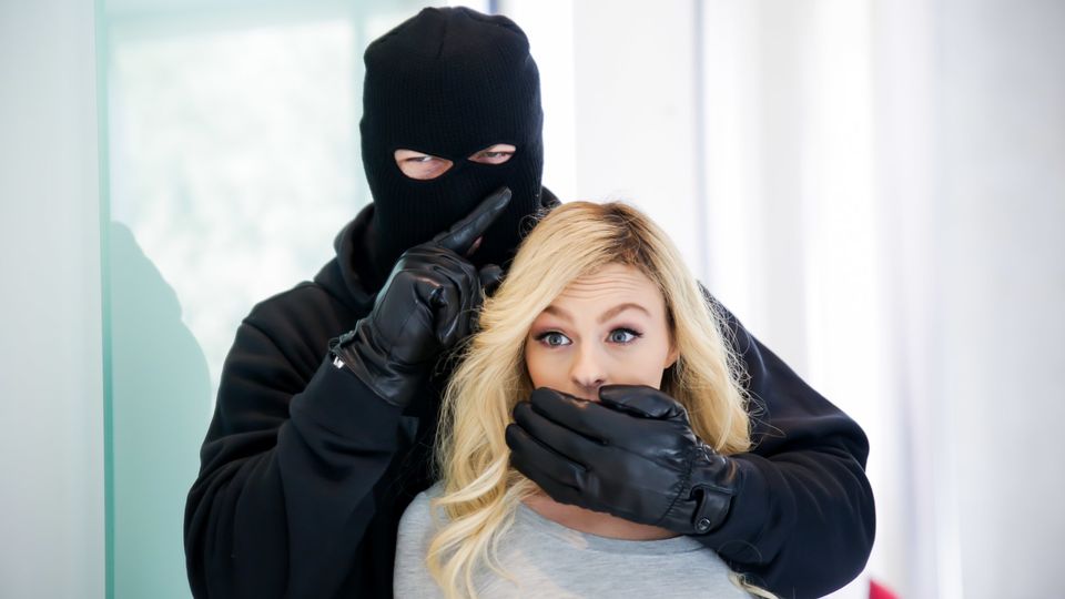 Robber fucks wife