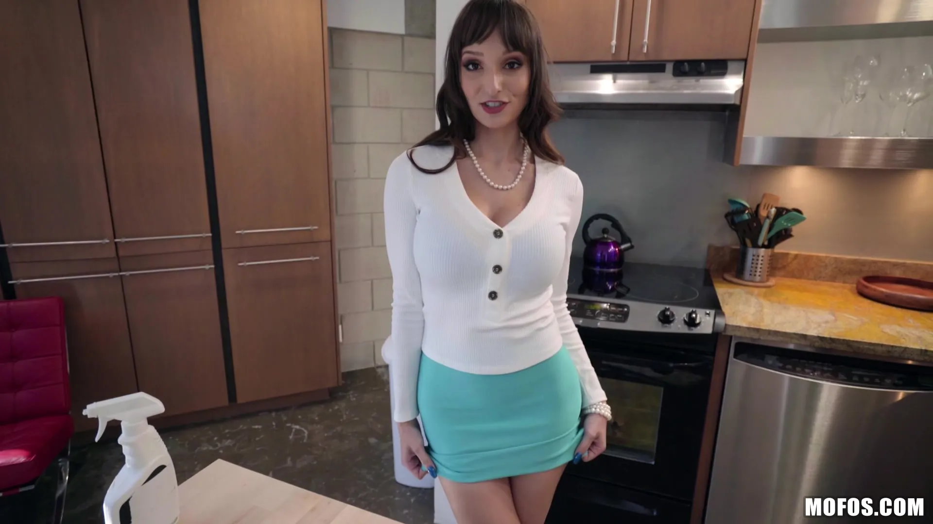 Busty brunette milf Lexi Luna helps her stepson release his pent-up stress